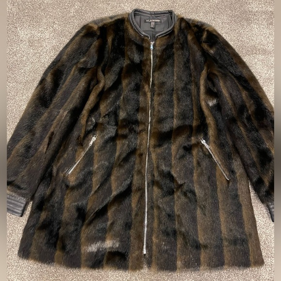 trf outerwear - Brown Faux Fur Coat - Size US XXL - Picture 1 of 3